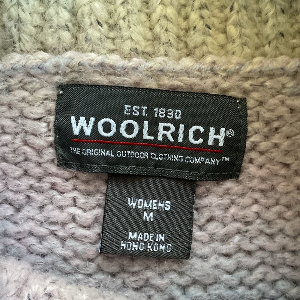 Vintage Woolrich Pastel Rainbow Stripe Turtleneck Sweater Medium Wool Blend - Picture 2 of 15